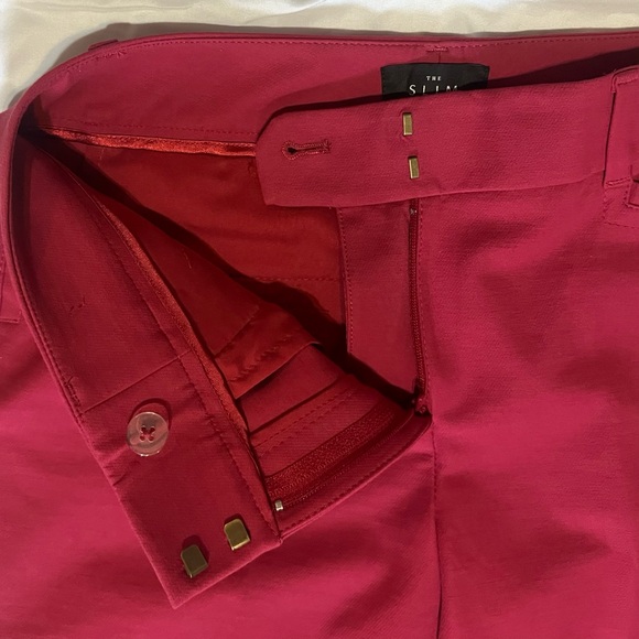 White House Black Market Pants The Slim Ankle Lot 5 Pair Size 0 Pink Burgundy - Picture 15 of 16